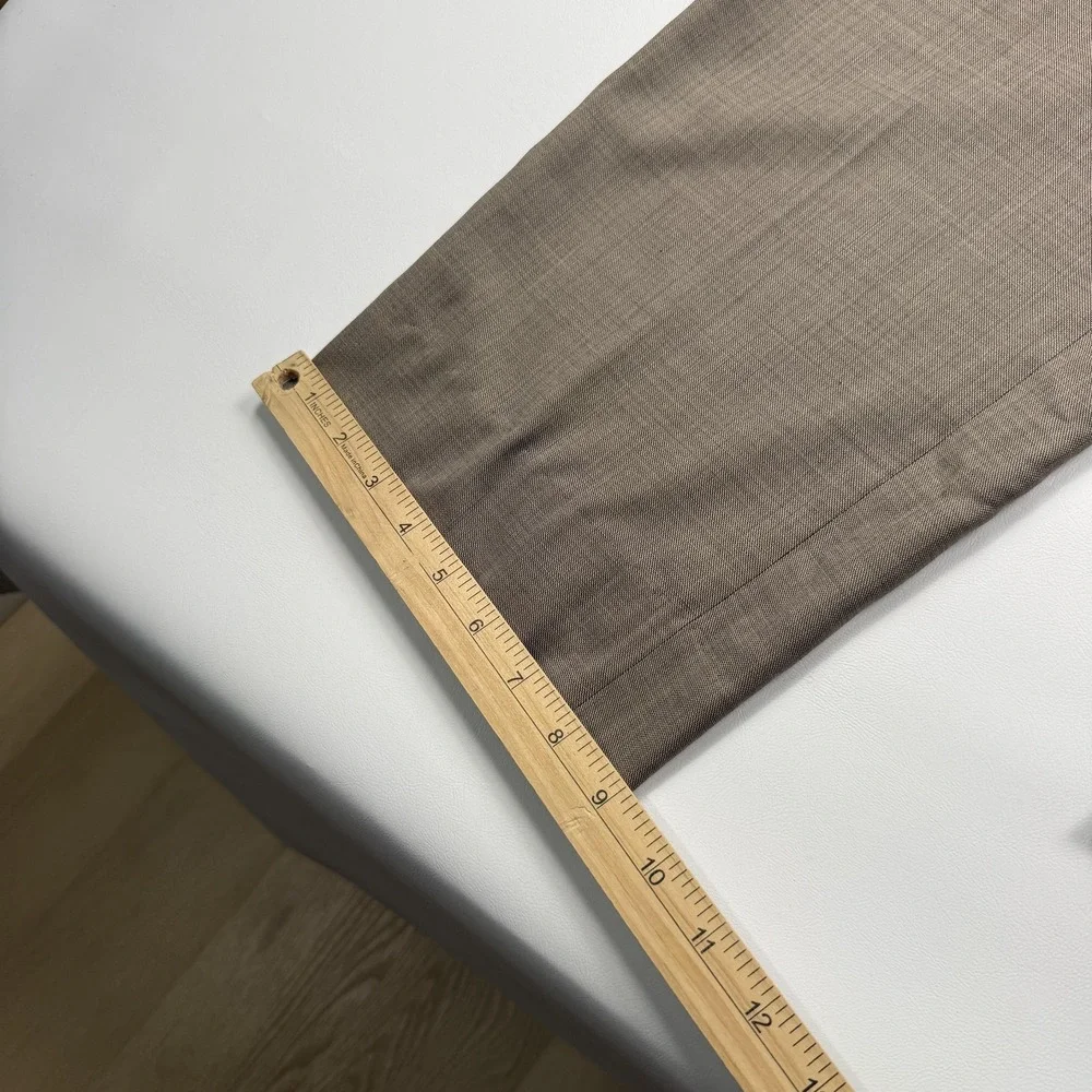 Zanella Devon Dress Pants Mens 40x30 Brown Wool Flat Front Classic Italy